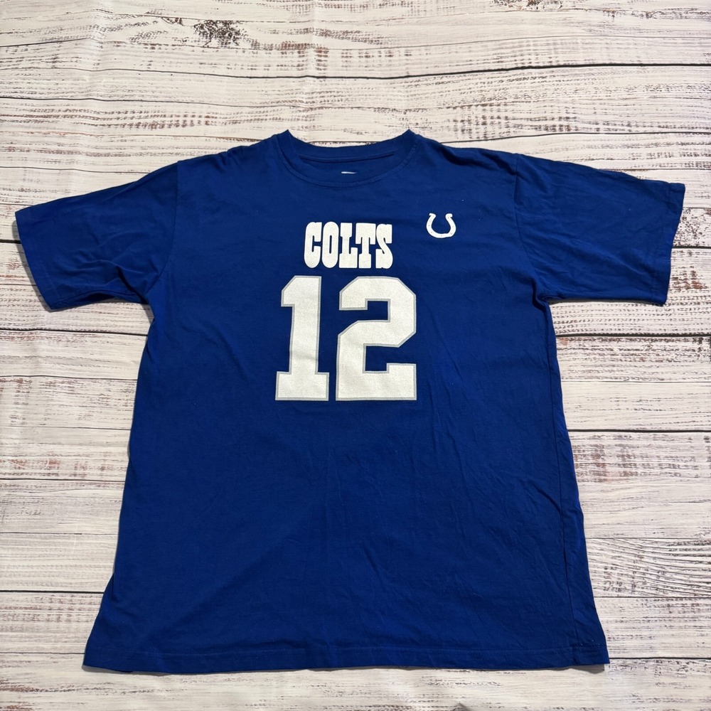 Andrew Luck #12 Indianapolis‎ Colts NFL Team Apparel Shirt Men's Size XL Tall